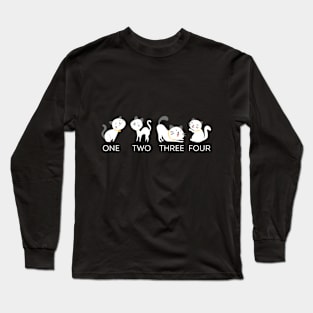 ONE TWO THREE FOUR Cats Long Sleeve T-Shirt
